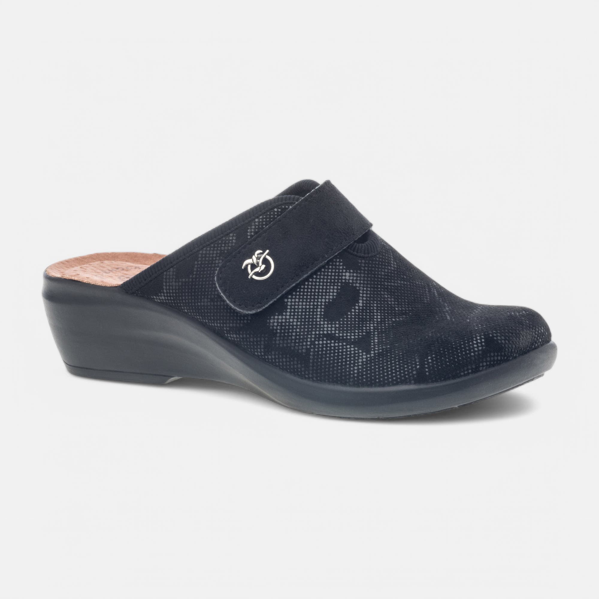 Chaussures confort paramédical à talon compensé Femme noir