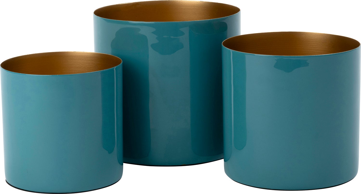 Intratuin bloempot Marley blauw D 15 H 15 cm