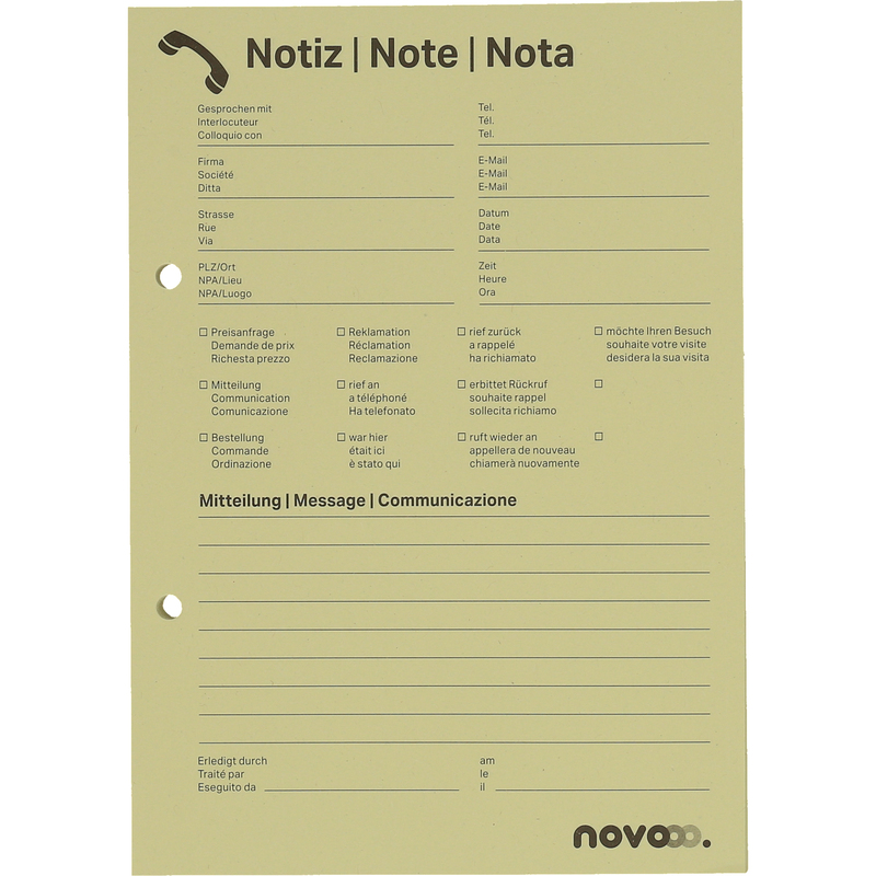 novooo Telefonblock, 5 Stück, A5