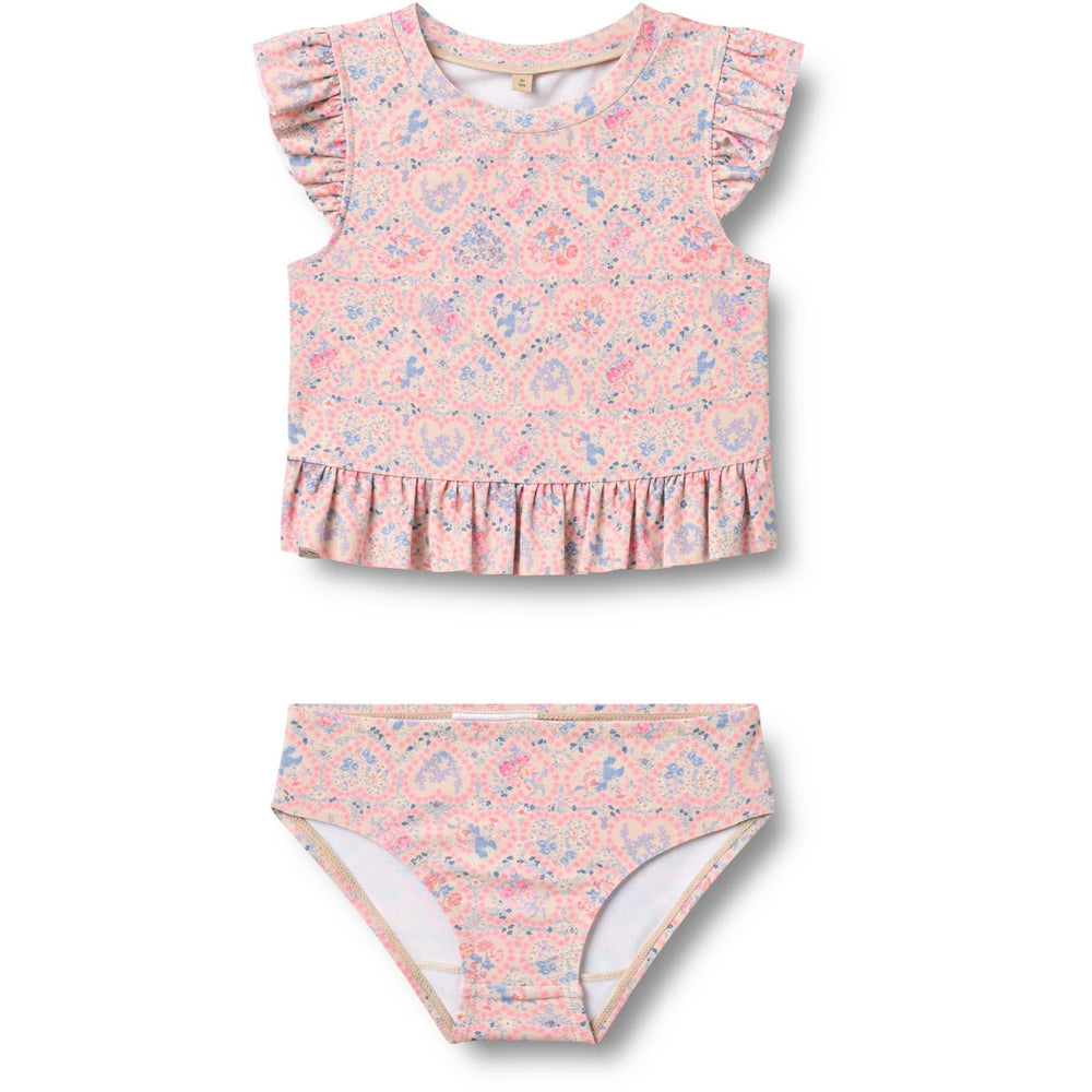Køb Wheat Pink Heart Flowers Swim Sæt 2-piece Alma