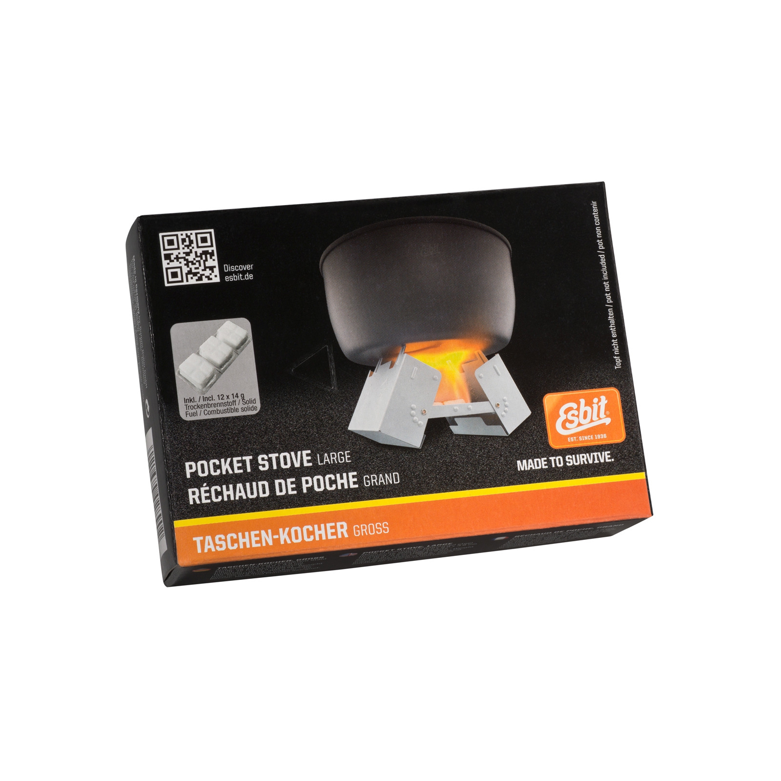Esbit Taschenkocher inklusive 12x14g Brennstofftabletten
