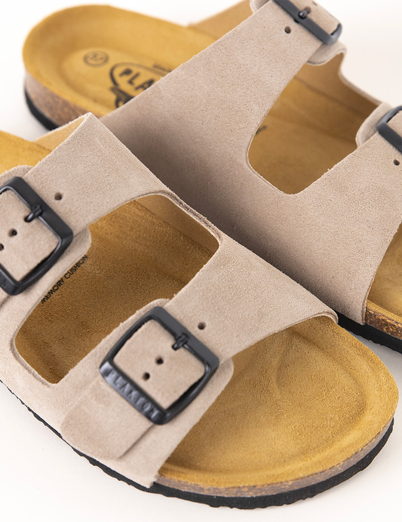 PLAKTON MULES FEMME LAMÉ TAUPE