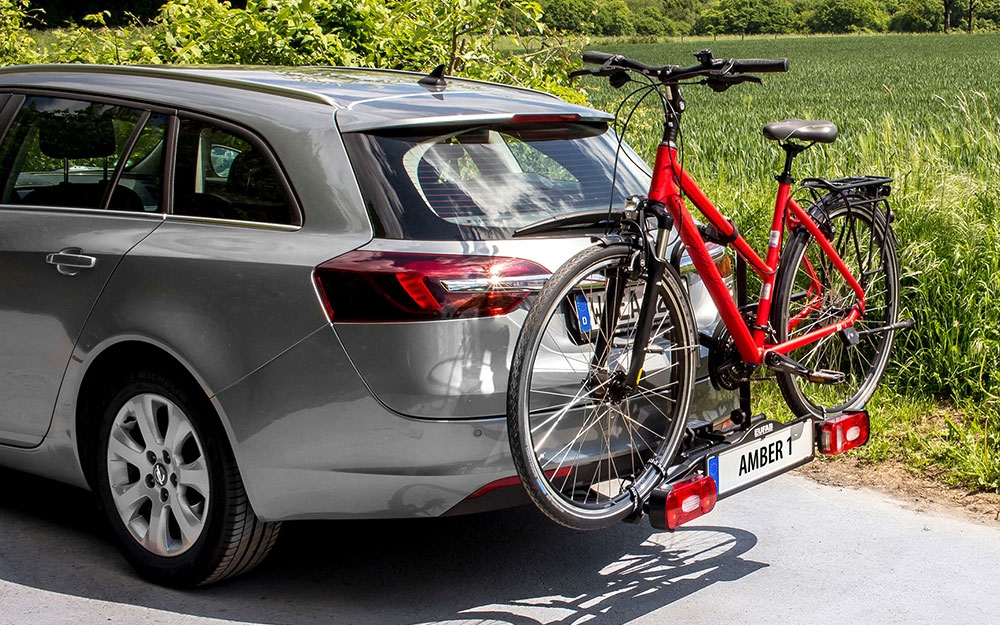 Eufab Amber I Fahrradträger Anhängerkupplung für 1 Fahrrad, E-Bike geeignet