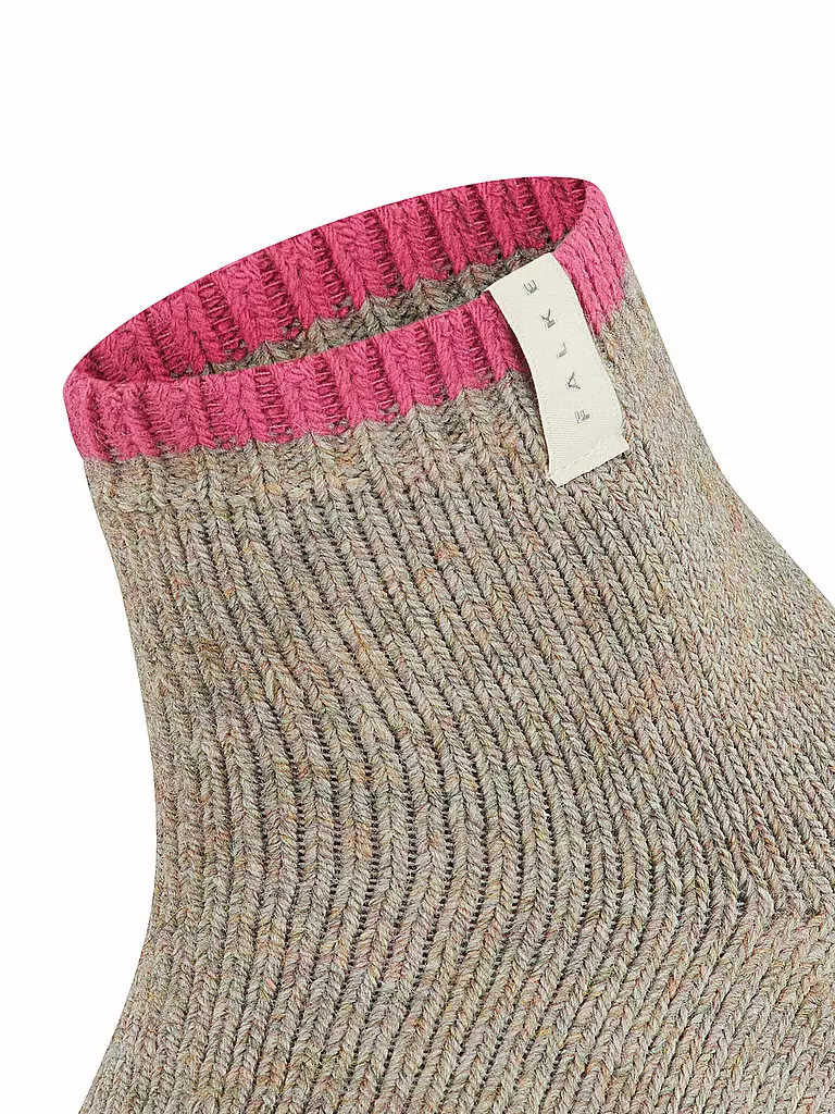 FALKE Socken Cosy Plush nut mel. hellgrau