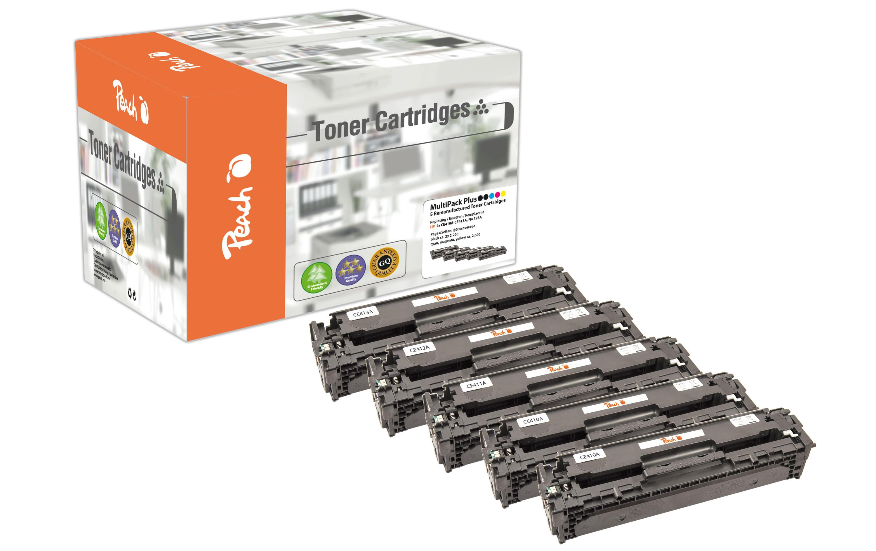 Tonerset HP Nr. 305A (CE41A) 2x BK, 1x C, M, Y<br>Toner, Kombi-Pack Schwarz, Cyan, Magenta und Gelb
