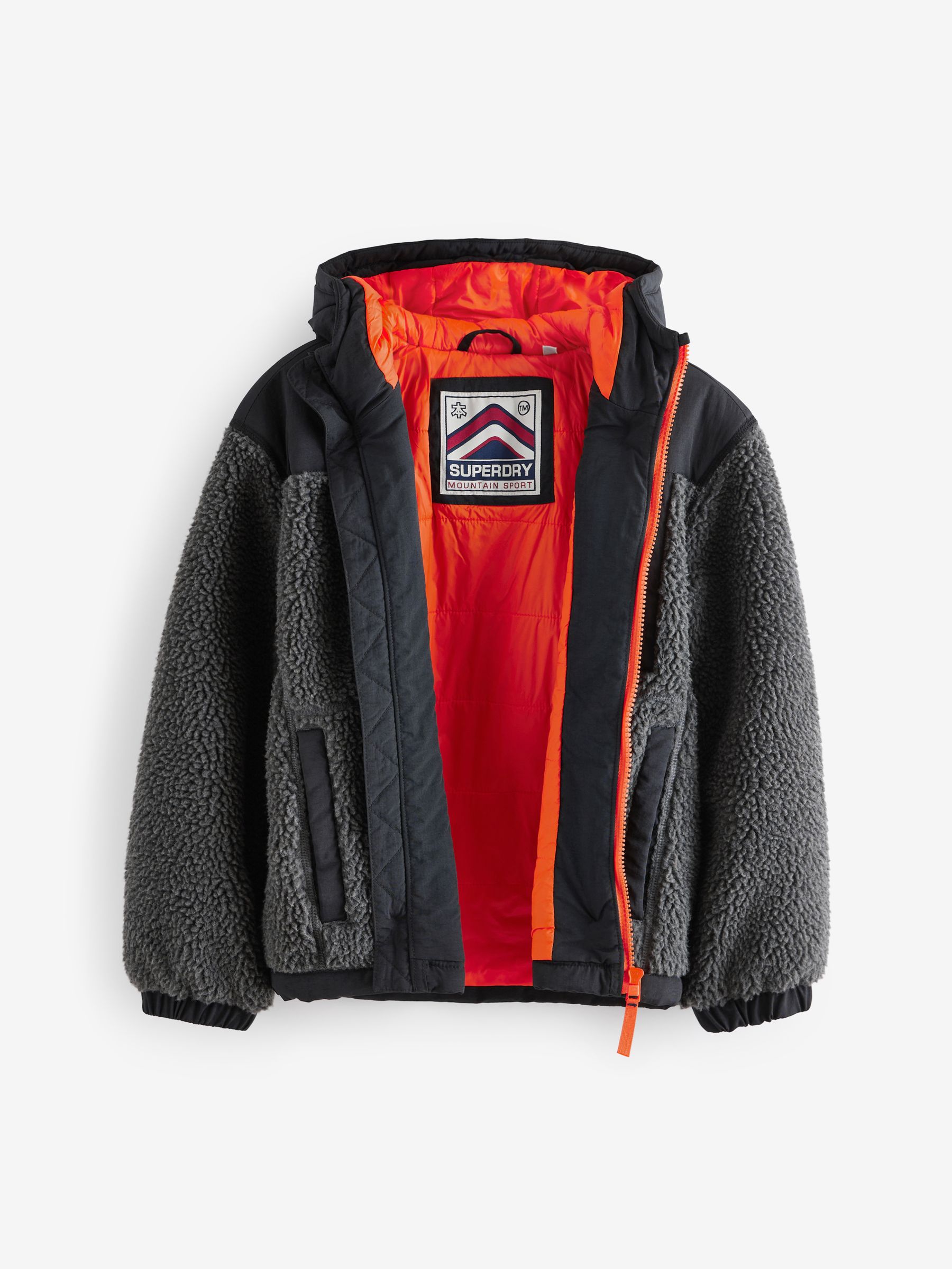 Zwart - Superdry - Jack met rits en borgvoering
