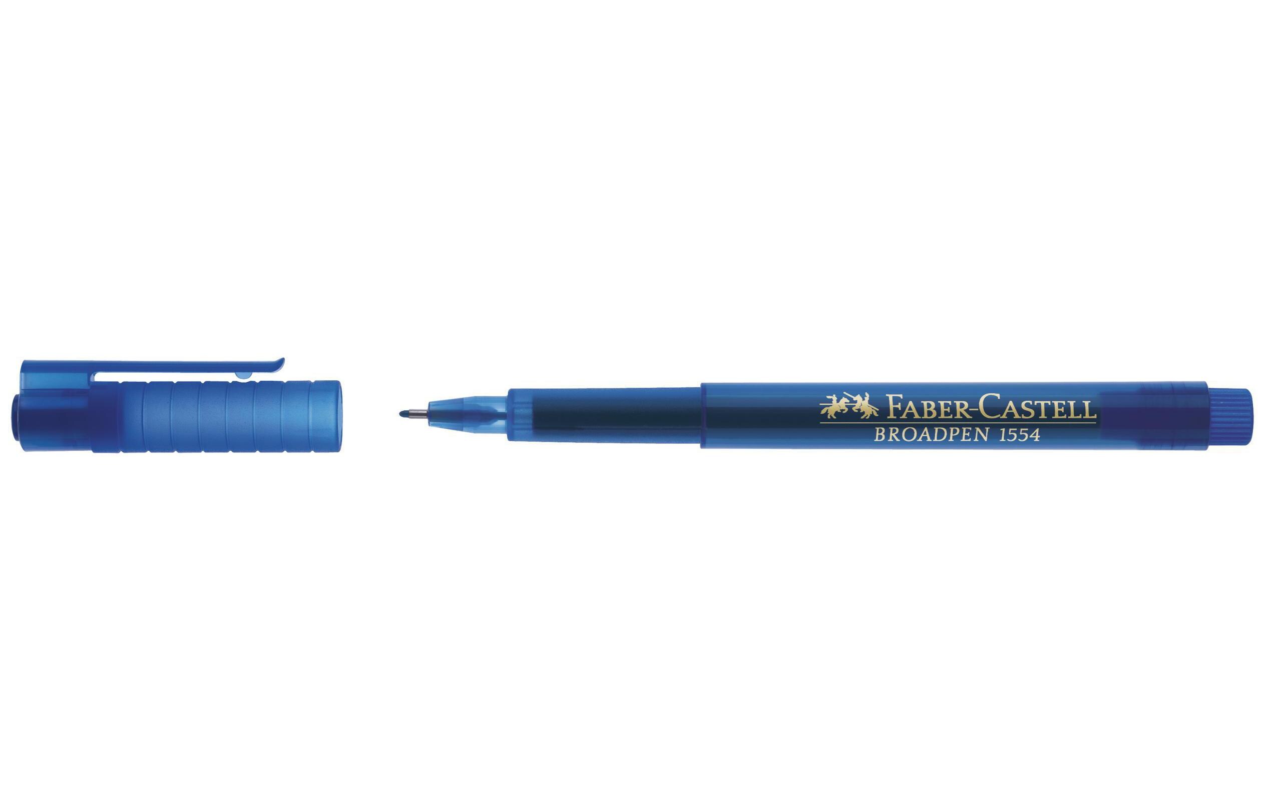 Fineliner Broadpen 1554 0.8 mm, BlauFaserschreiber für Schule, Beruf und Freizeit