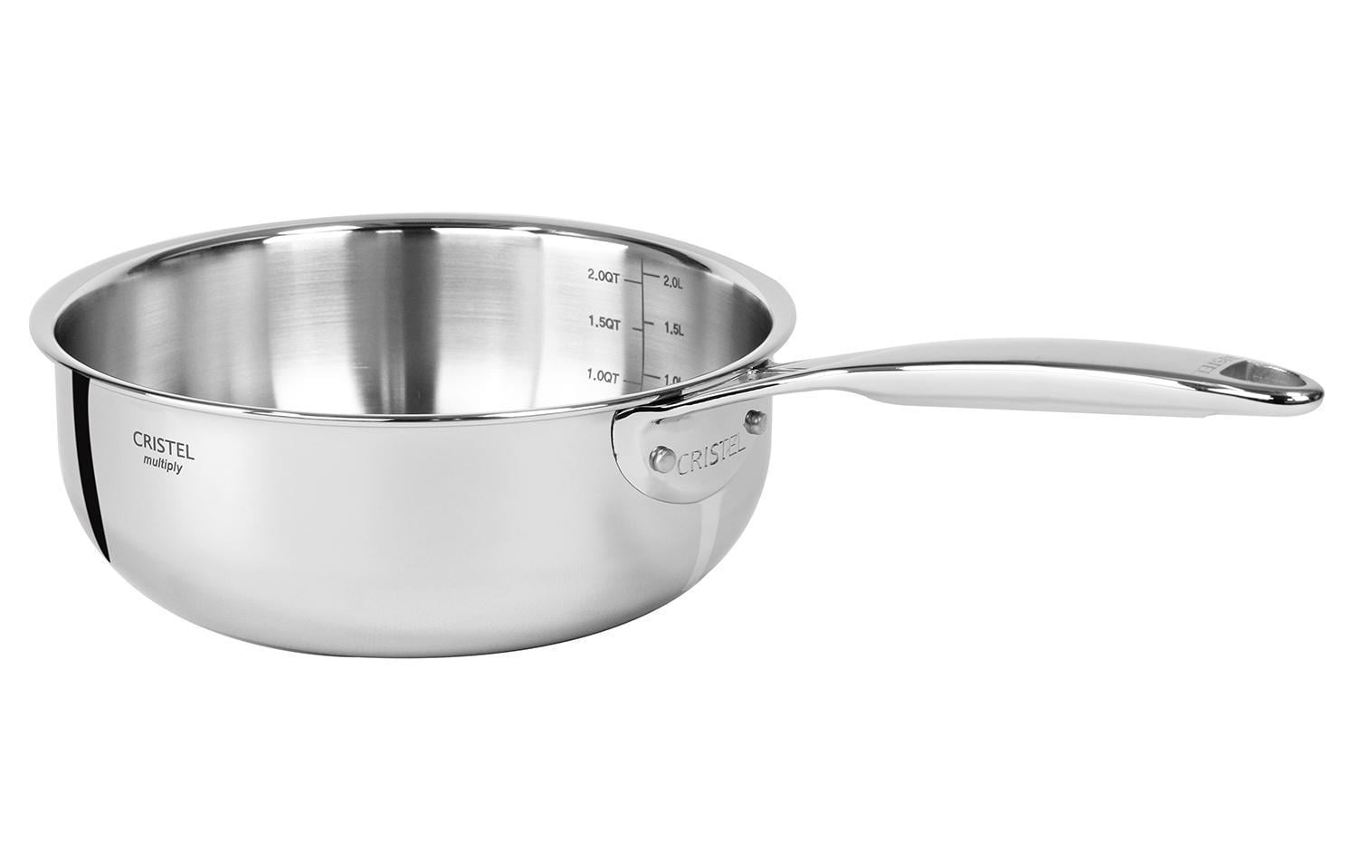 Stieltopf Castel'Pro 20 cm<br>Edelstahl Kasserolle mit Griffstiel