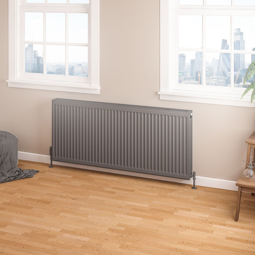 Eastbrook Type 22 paneelradiator 140x60cm 2905W antraciet