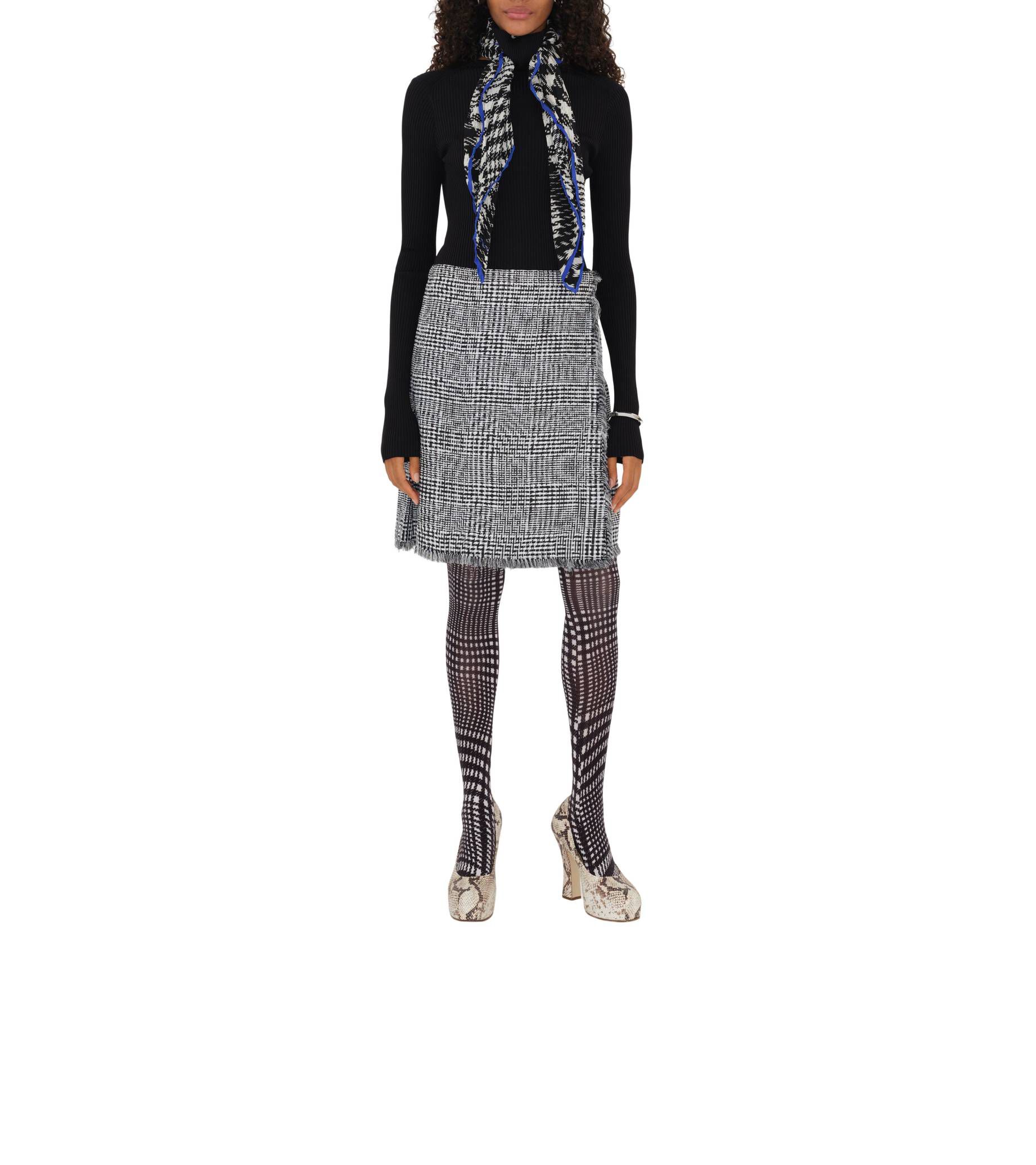 Burberry| Damen Rock mit verzerrtem Hahnentrittmuster