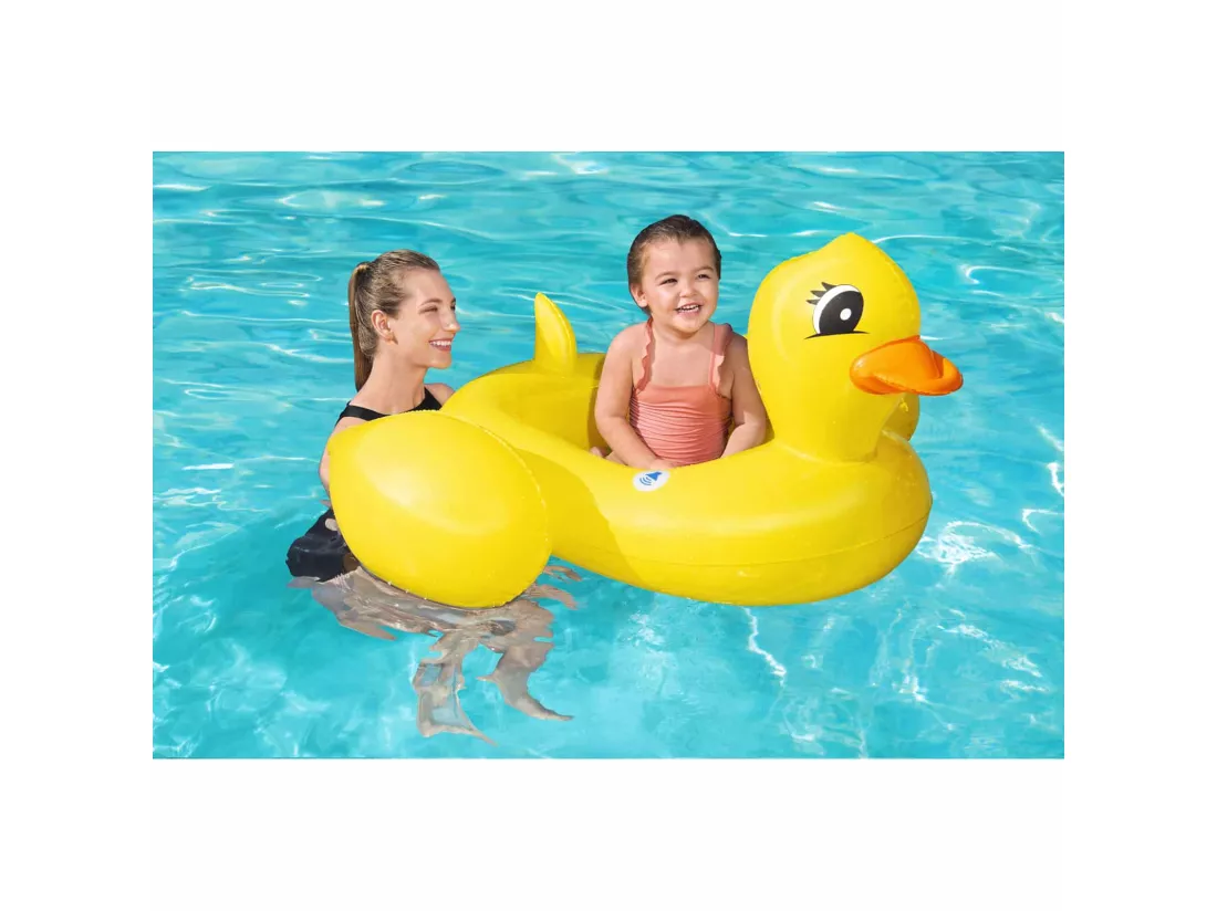 Bateau Gonflable pour Enfants Canard Jaune Bestway 111x98x51 cm Son à partir de 3 Ans