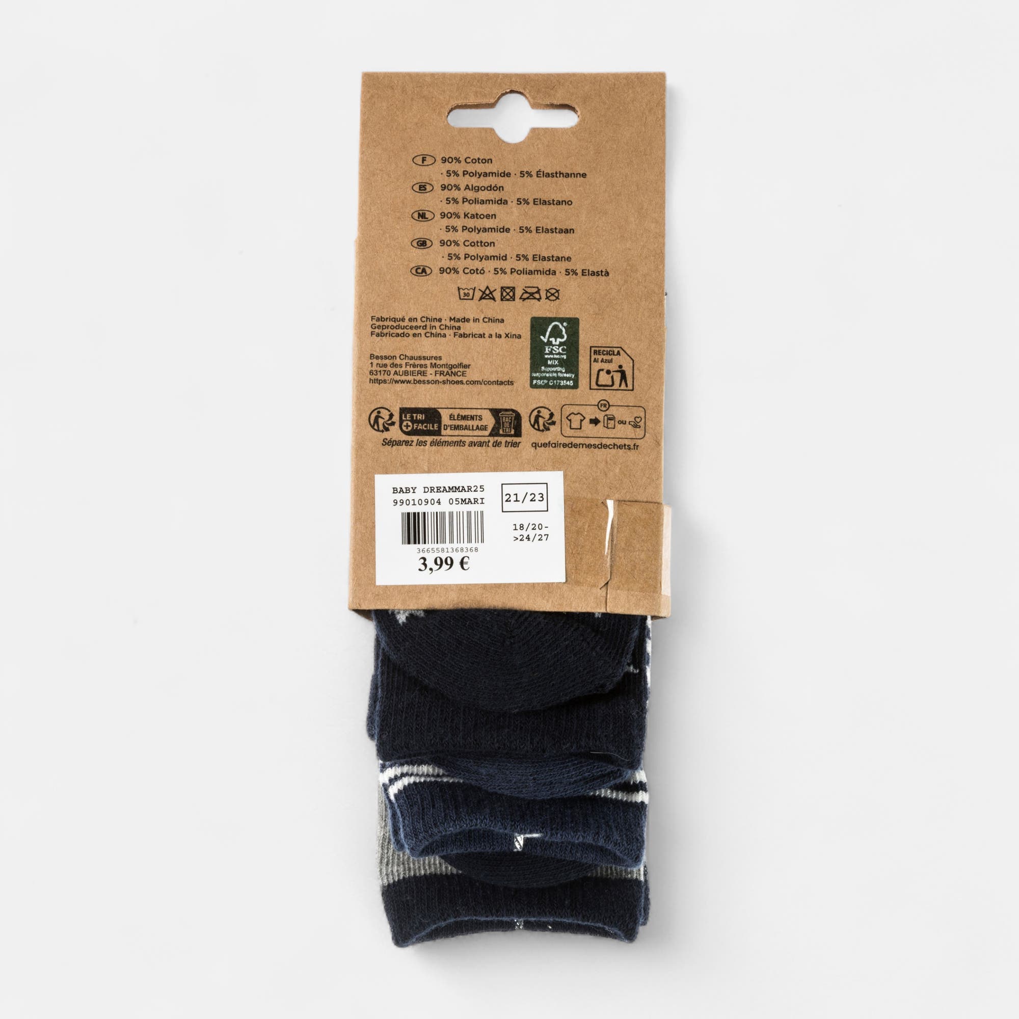 Chaussettes Enfant bleu marine