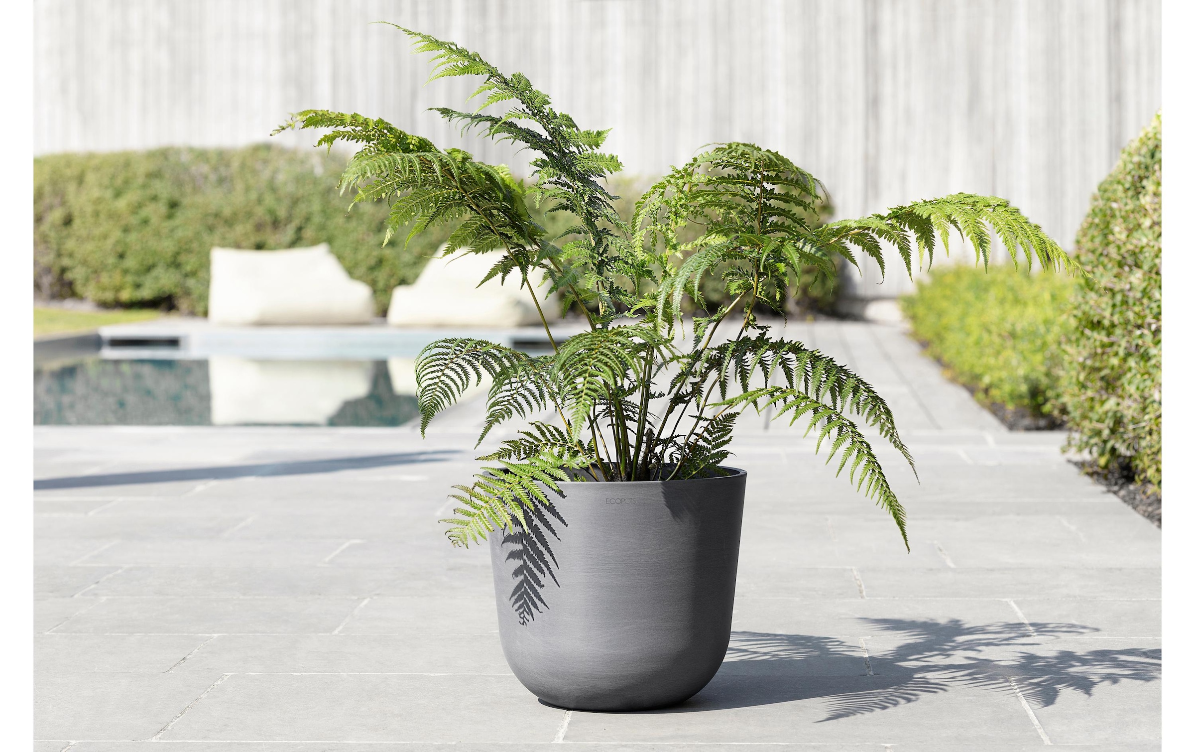 ECOPOTS Blumentopf »Oslo 35 Grau«