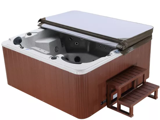 SPA 6 places gris granité avec accessoires - Gamme prestige ULYSSE IV - 132 jets - l220 x L220 x H97 cm - Système Balboa