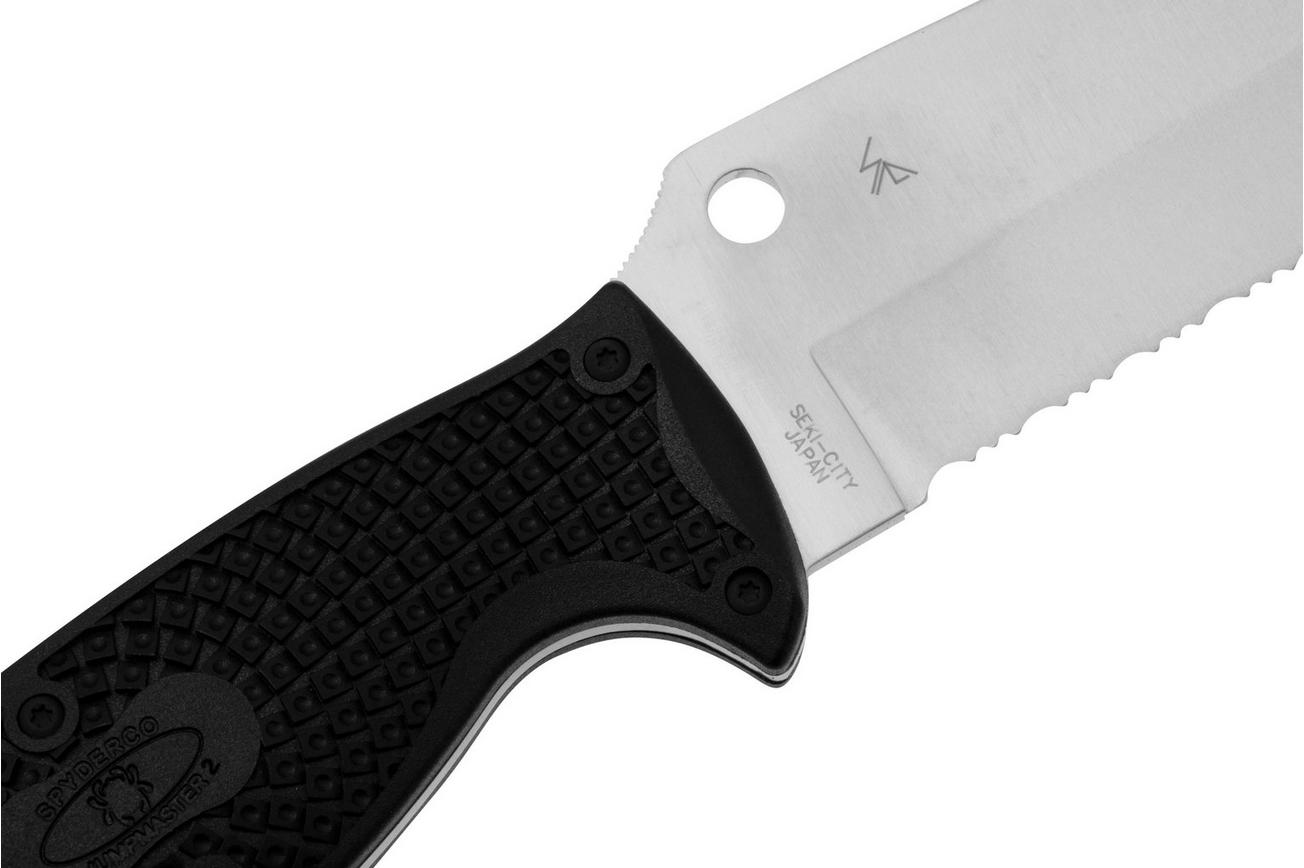 Spyderco Jumpmaster 2.0 H2 FB24SBK2 serrated, vaststaand mes