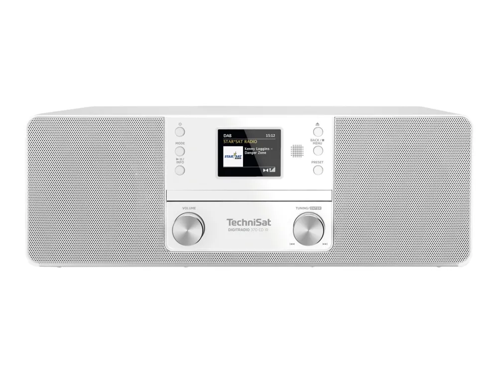 TechniSat DigitRadio 370 CD IR - Audiosystem - 2 x 5 Watt - hvid