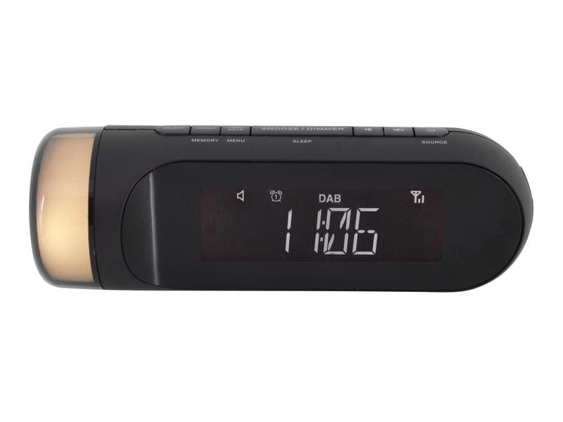 soundmaster Radiowecker UR6600SW Schwarz Uhrenradio mit DAB , UKW und zusätzlichem Nachtlicht