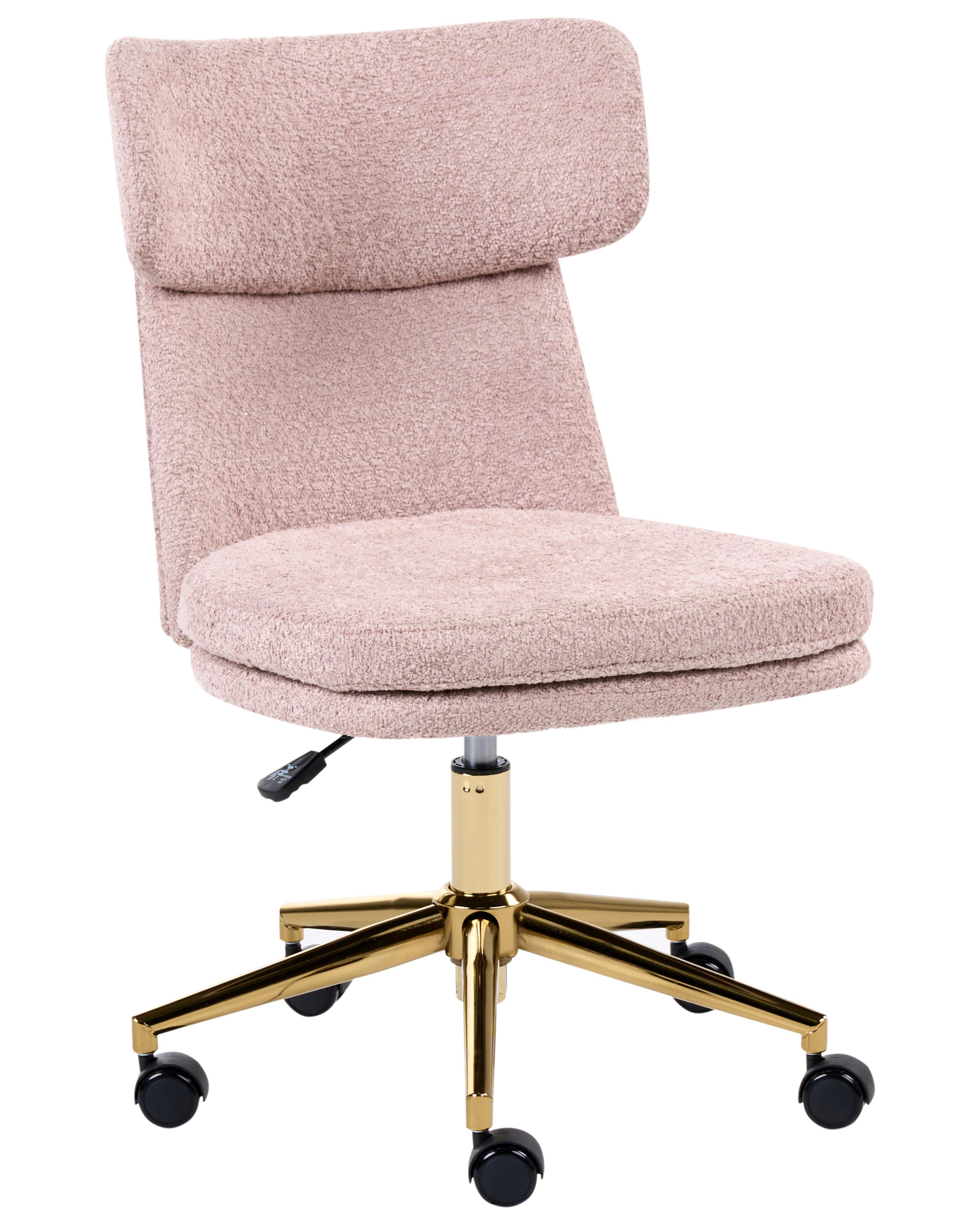 Bureaustoel GRANBY Bouclé Pastelroze