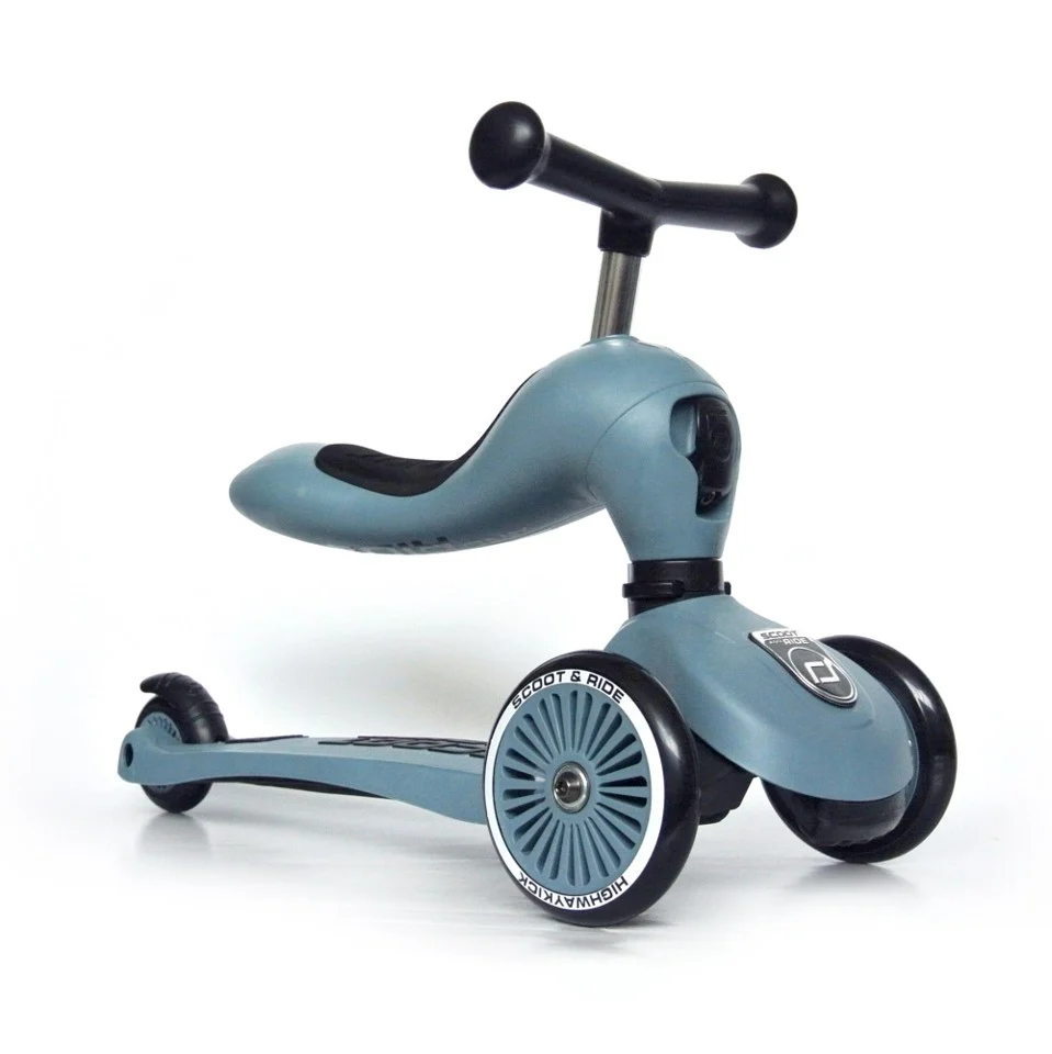 Scoot and Ride - 2 i 1 Løbecykel/ Løbehjul - Steel