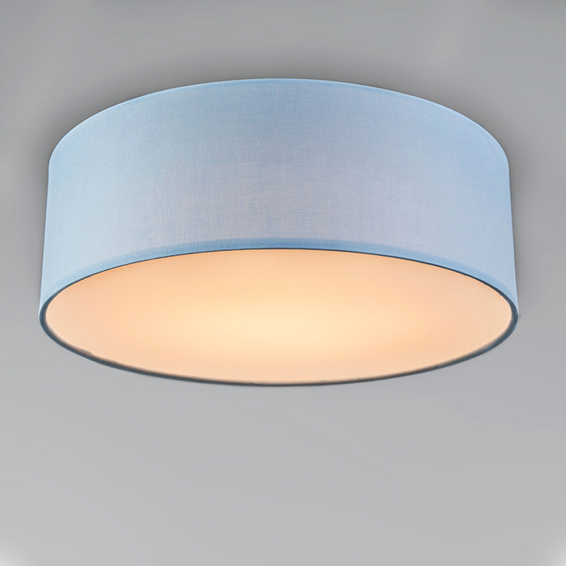 QAZQA Plafondlamp blauw 30 cm incl. LED - Drum LED