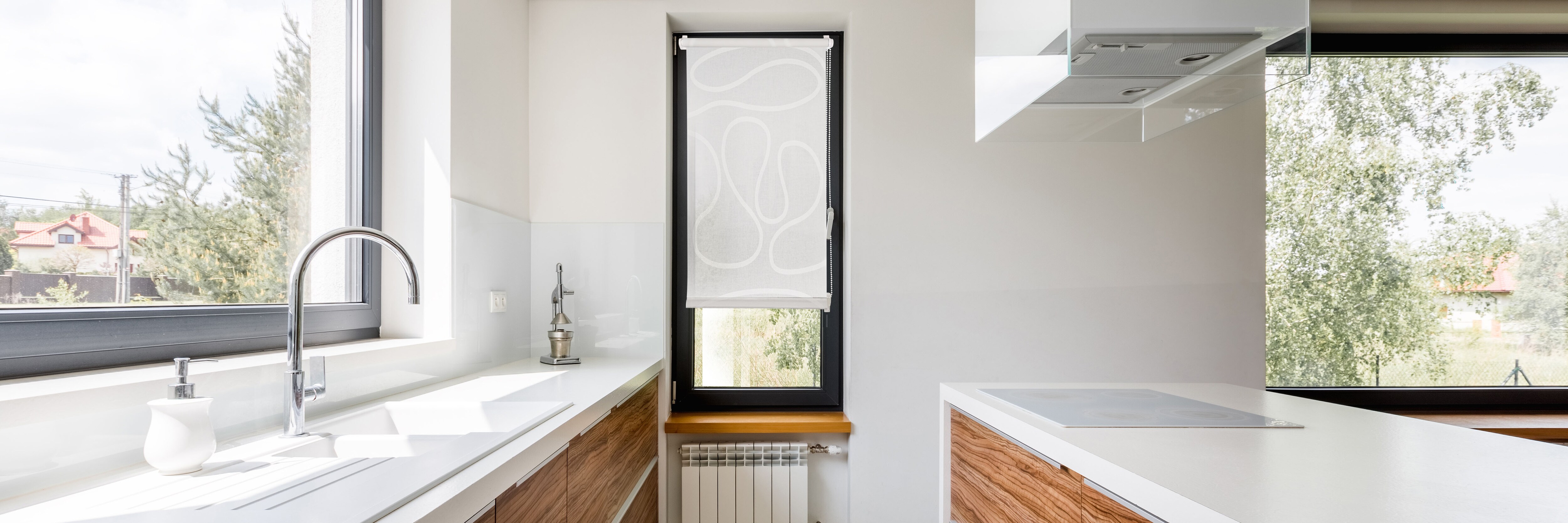 Ondeco Tageslichtrollo Win Move ohne Bohren Klemmfix lichtdurchlässig und Blickdicht Größe: 60x160 cm, Farbvariante: Weiß