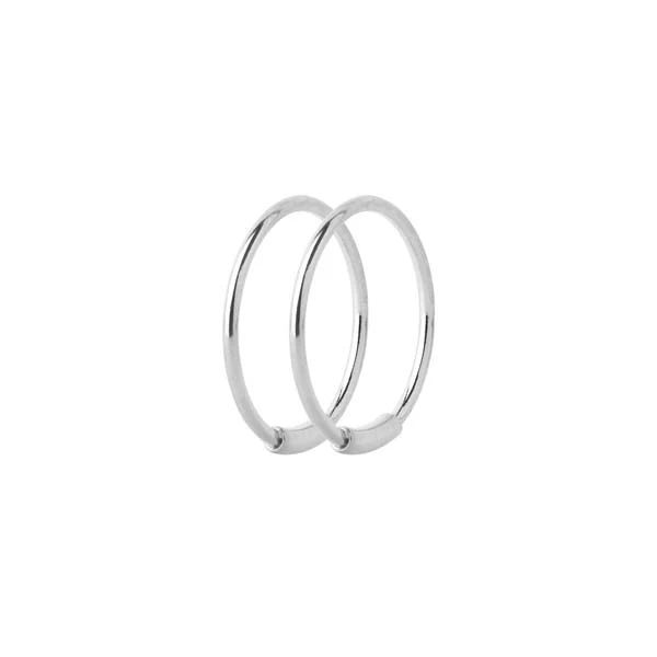 Maria Black  Basic Hoop øreringe - sølv - 14 mm.