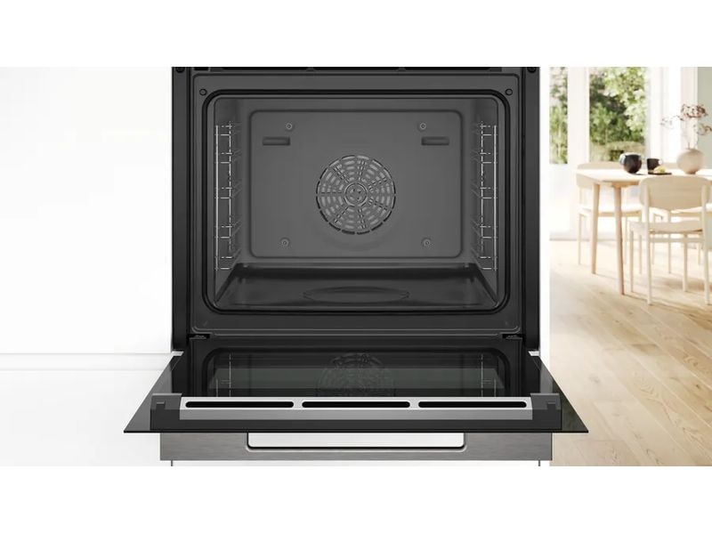 Bosch Einbaudampfbackofen HSG7584B1 Schwarz A Dampfbackofen mit digitalem Bedienring