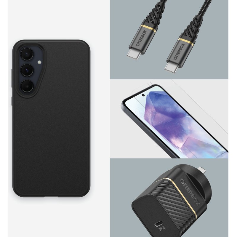 OtterBox React Series Case pour Galaxy A55 5G, Black