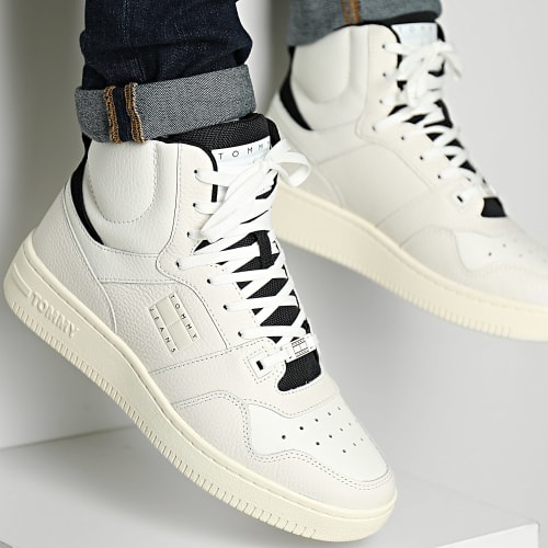 Baskets Mid Leather 1258 Ecru