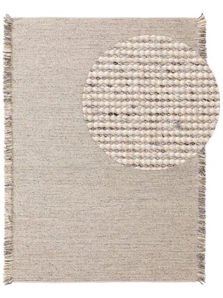 benuta pure Teppich MARY 120 x 170 cm ivory/hellgrau