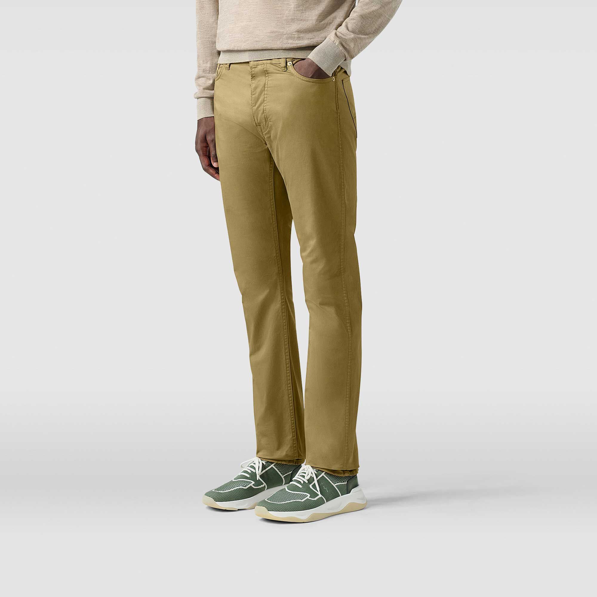 Pantalon Slim En Denim Teint