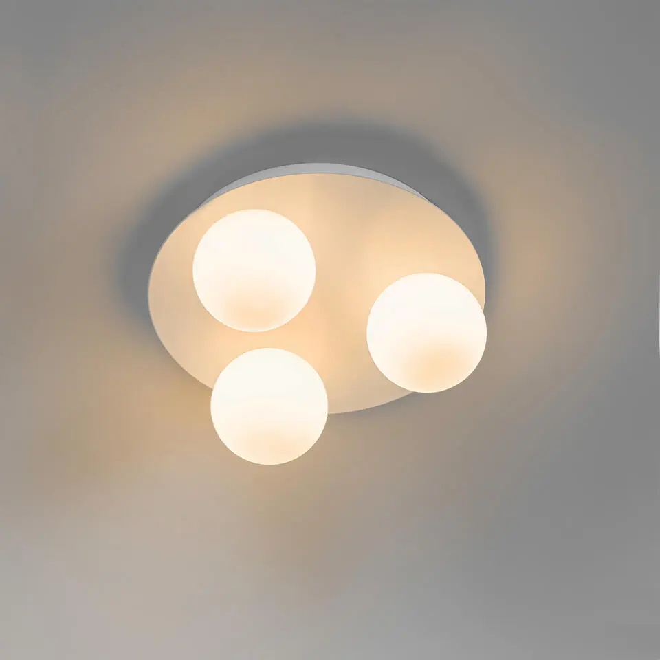 Qazqa plafondlampen buiten cederic wit g9