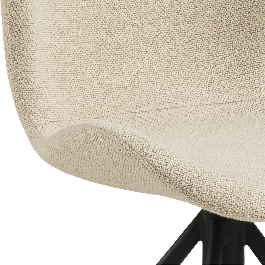 Eetkamerstoel Pescara beige bouclé - set van 2
