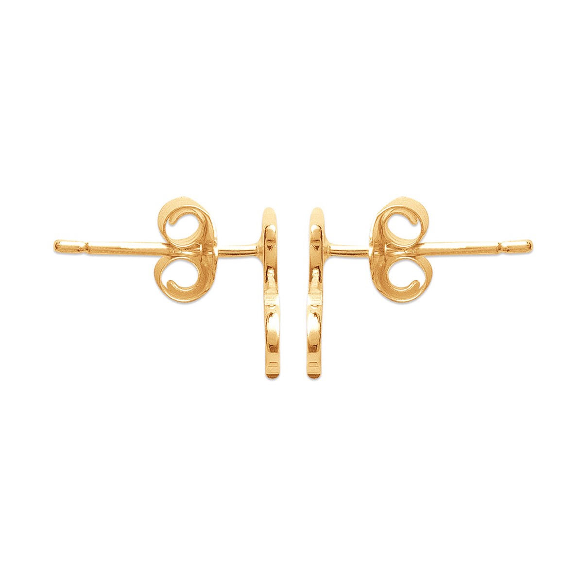 Boucles d'oreilles Brillaxis chat plaqué or