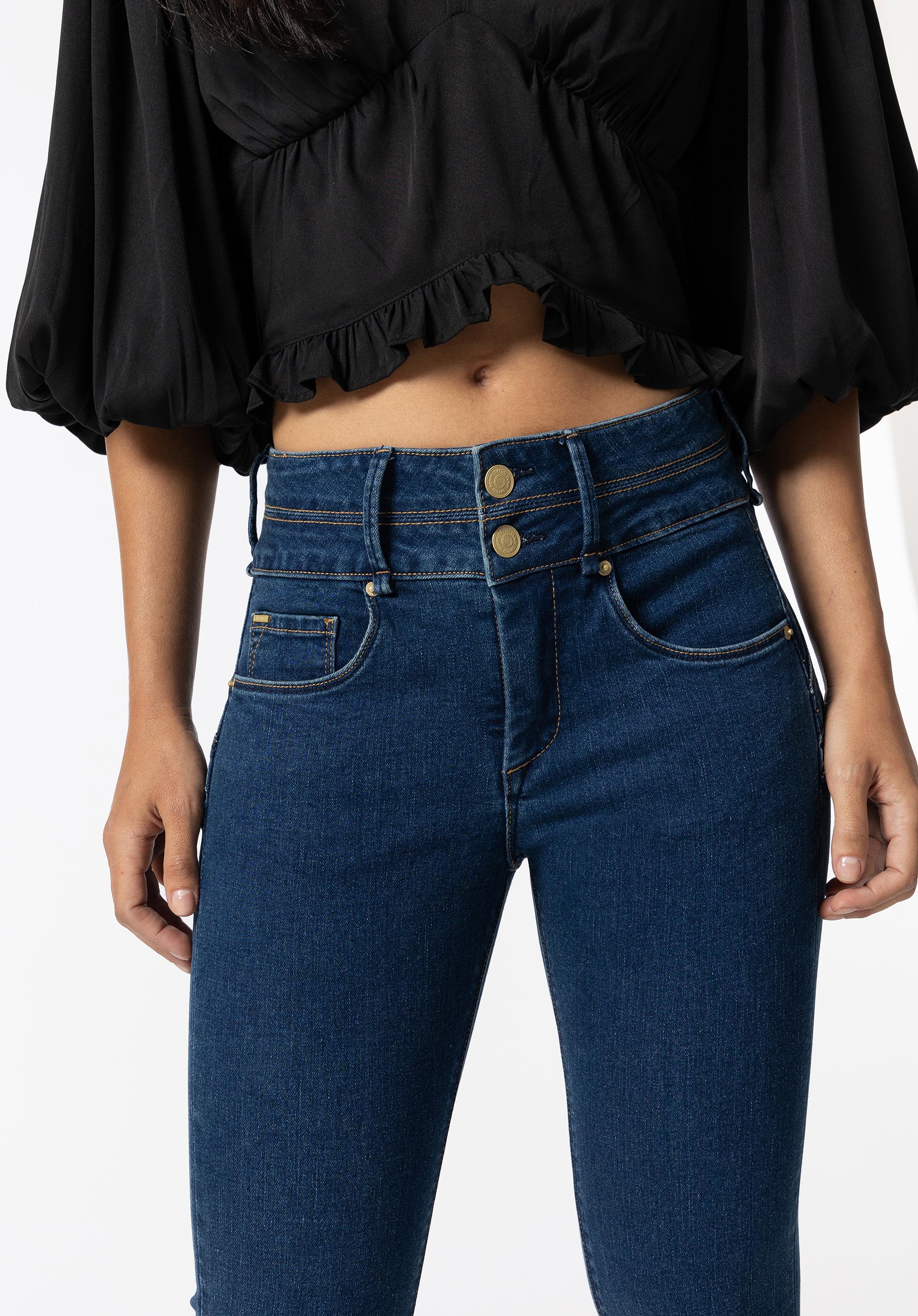 Jeans Double-up Skinny Cintura Alta