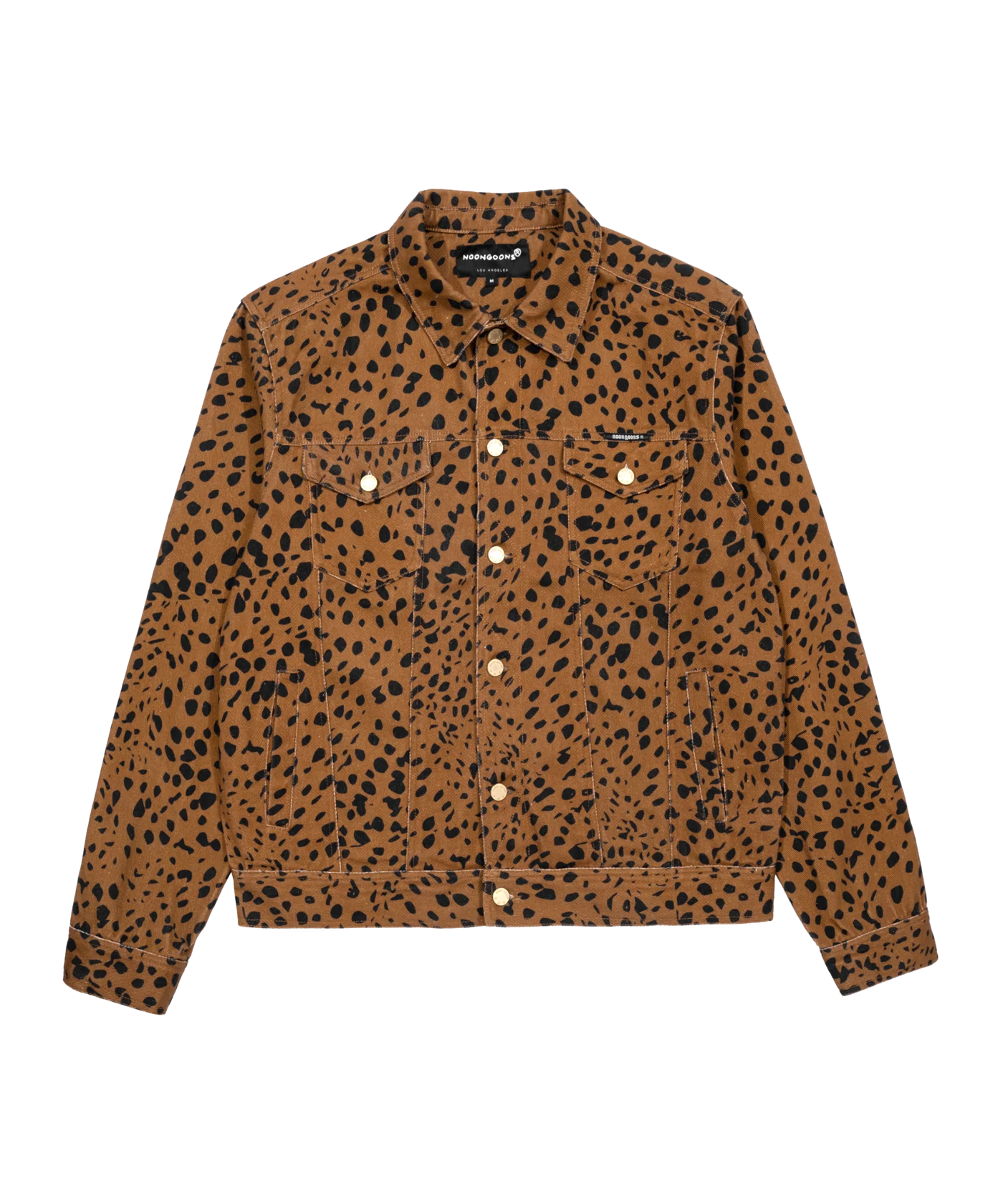 Noon Goons Go Leopard Denim Jacke Braun