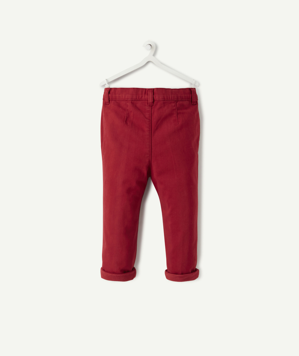 PANTALON CHINO ROUGE BÉBÉ GARÇON AVEC POCHES