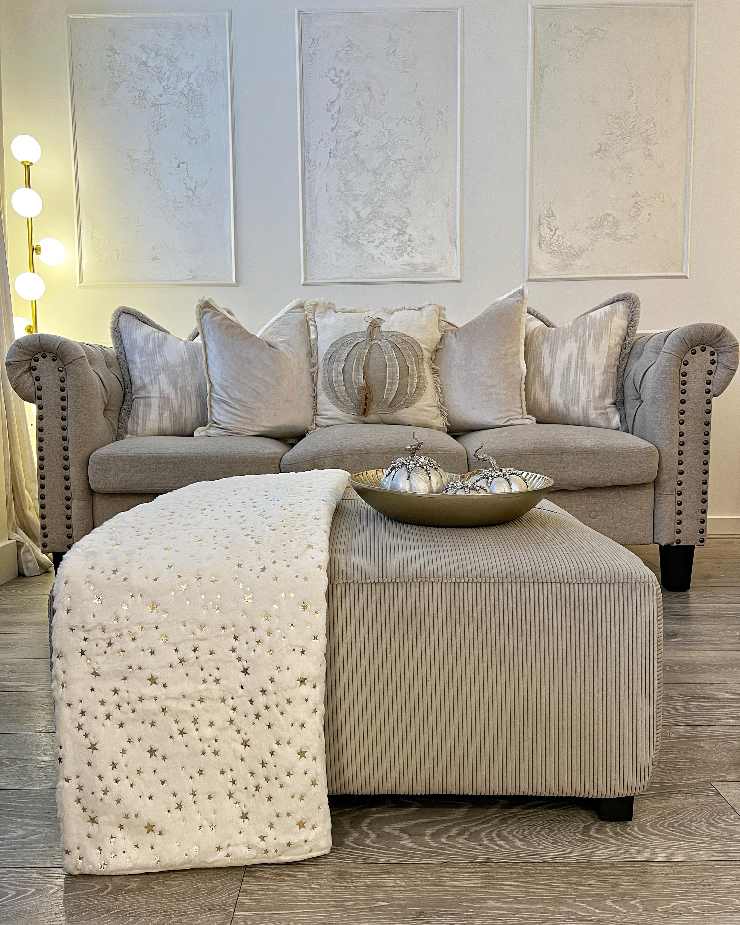 Ottomaan LUNGO Corduroy Beige