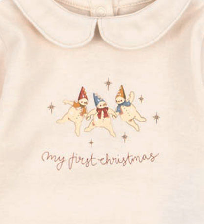 Konges Sløjd Body L/æ - My First Weihnachten - Antique White