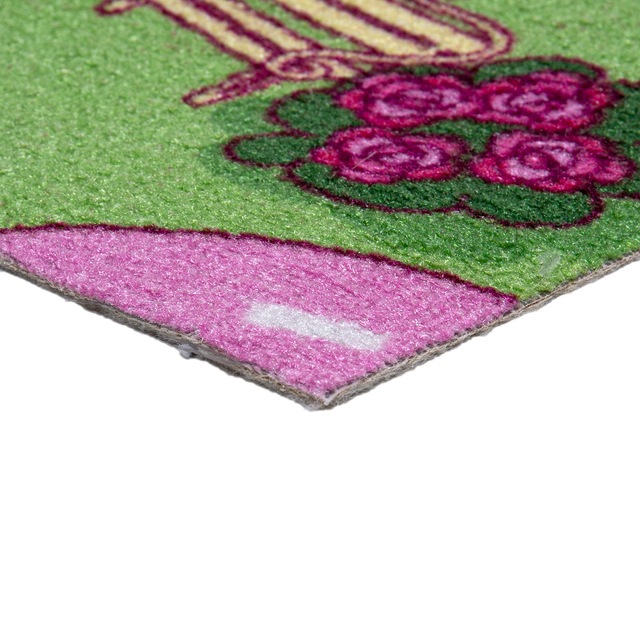 Andiamo Teppichboden »Sweet Towny, Schlinge, Made in Belgium« rechteckig 6,5 mm Höhe bedruckt, Spielteppich, Breite 400 cm, Motiv Strasse, Kinderzimmer