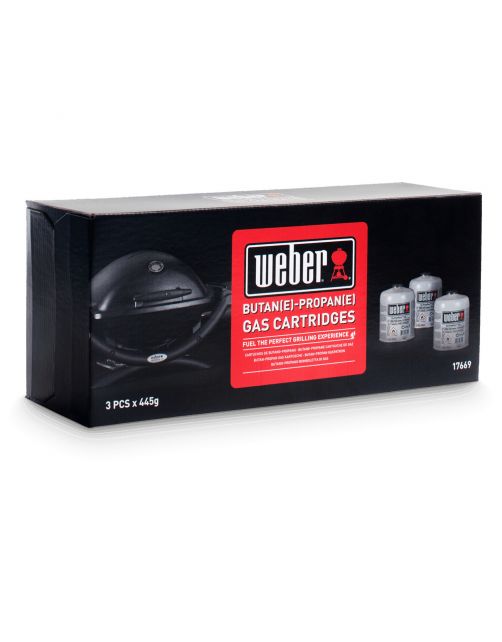Weber Gasbusjes Driepak - Barbecue - 3x450 g