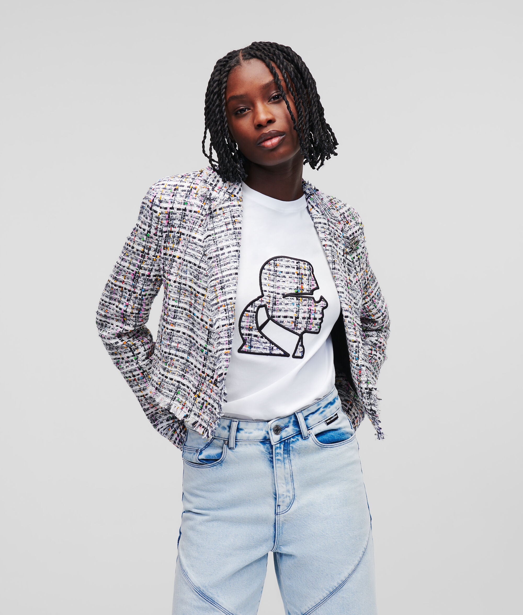 VESTE D'ÉTÉ EN TISSU BOUCLÉ