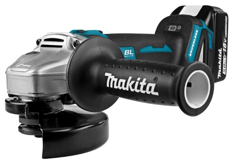 Makita DGA504RTJ 18V Li-ion accu haakse slijper set (2x 5.0Ah) in Mbox - 125mm - koolborstelloos