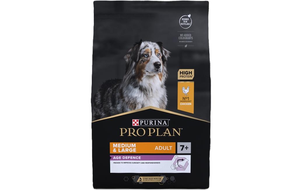 Trockenfutter M/L Adult 7+ Age Defense Huhn, 3 kgAlleinfutter für mittelgrosse und grosse Hunde ab 7 Jahren
