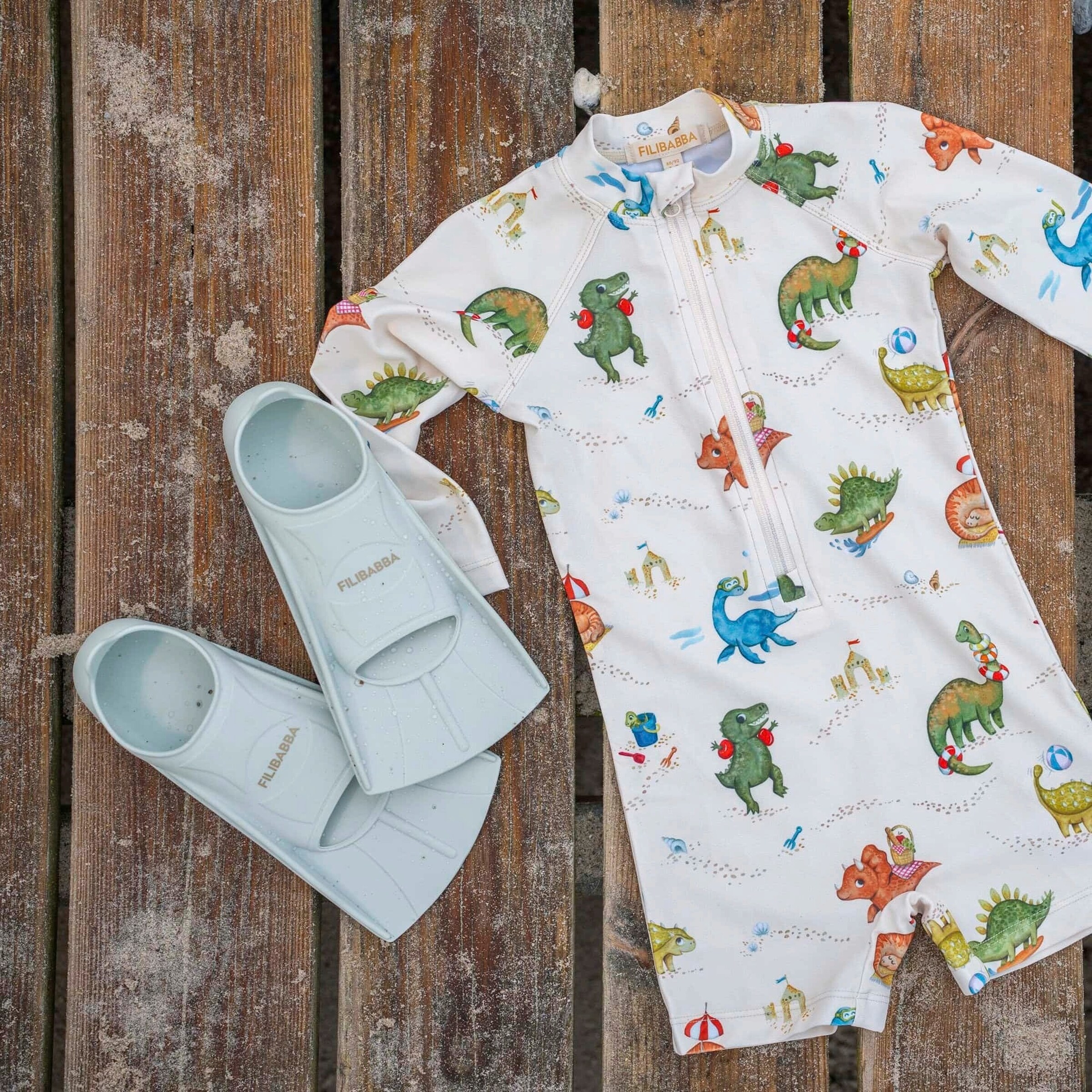 FILIBABBA Schwimmflossen Gr. 27-29 - Pearl Blue