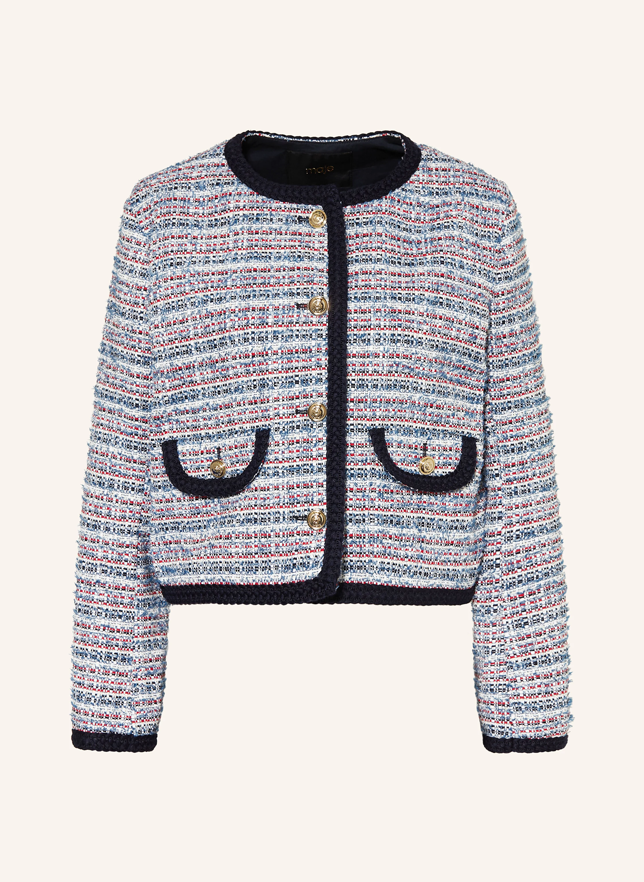 maje Tweed-Kastenjacke mit Glitzergarn