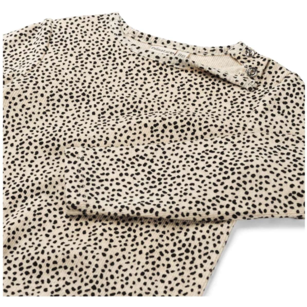 Prénatal peuter shirt lange mouwen all over print bruin