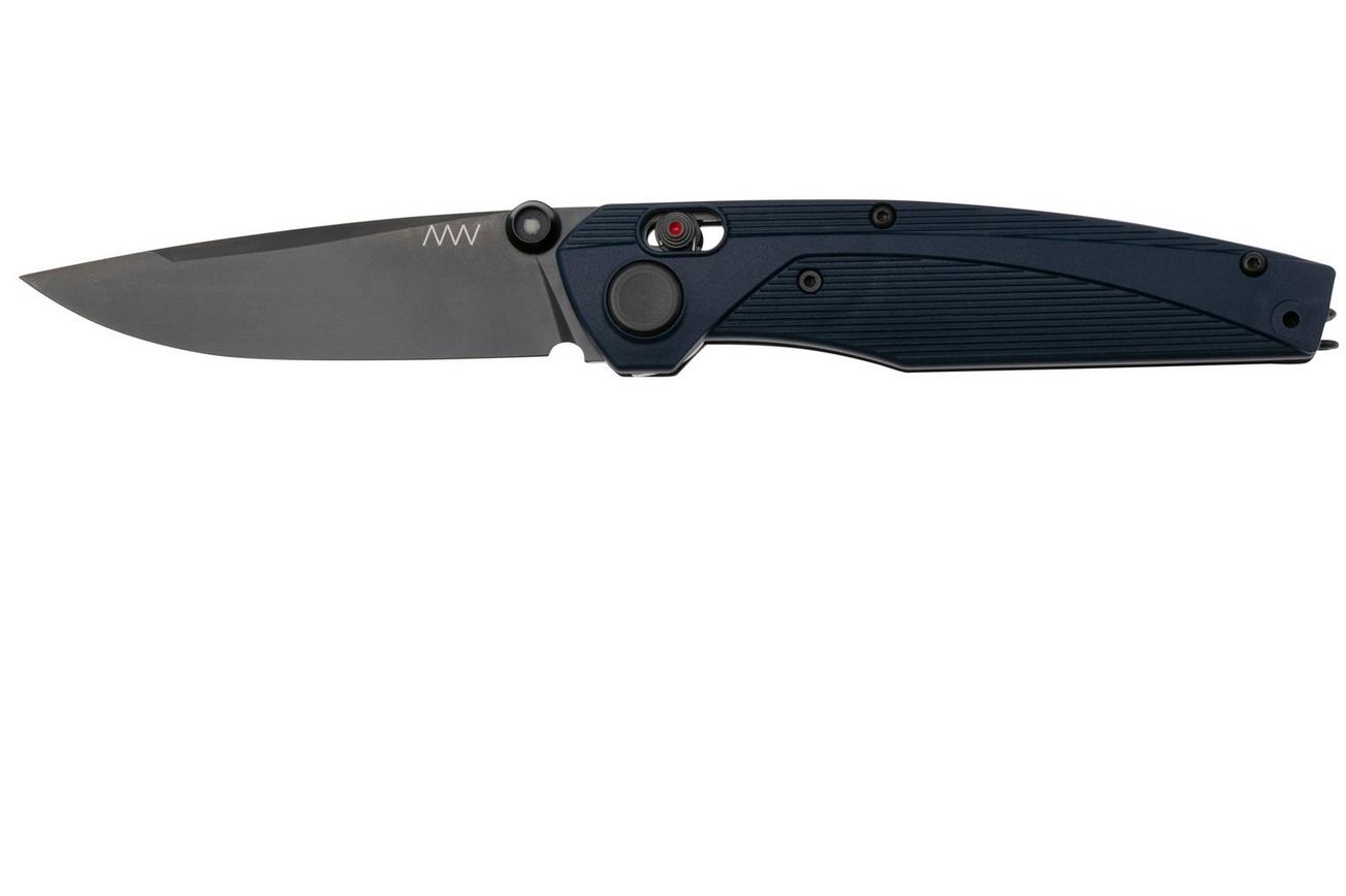 ANV Knives A100 BB, DLC Elmax, Alock, GRN Blue, A100-017, zakmes