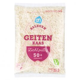 Albert Heijn Geraspte belegen 50+ geitenkaas (voor uw eigen risico, geen restitutie mogelijk)