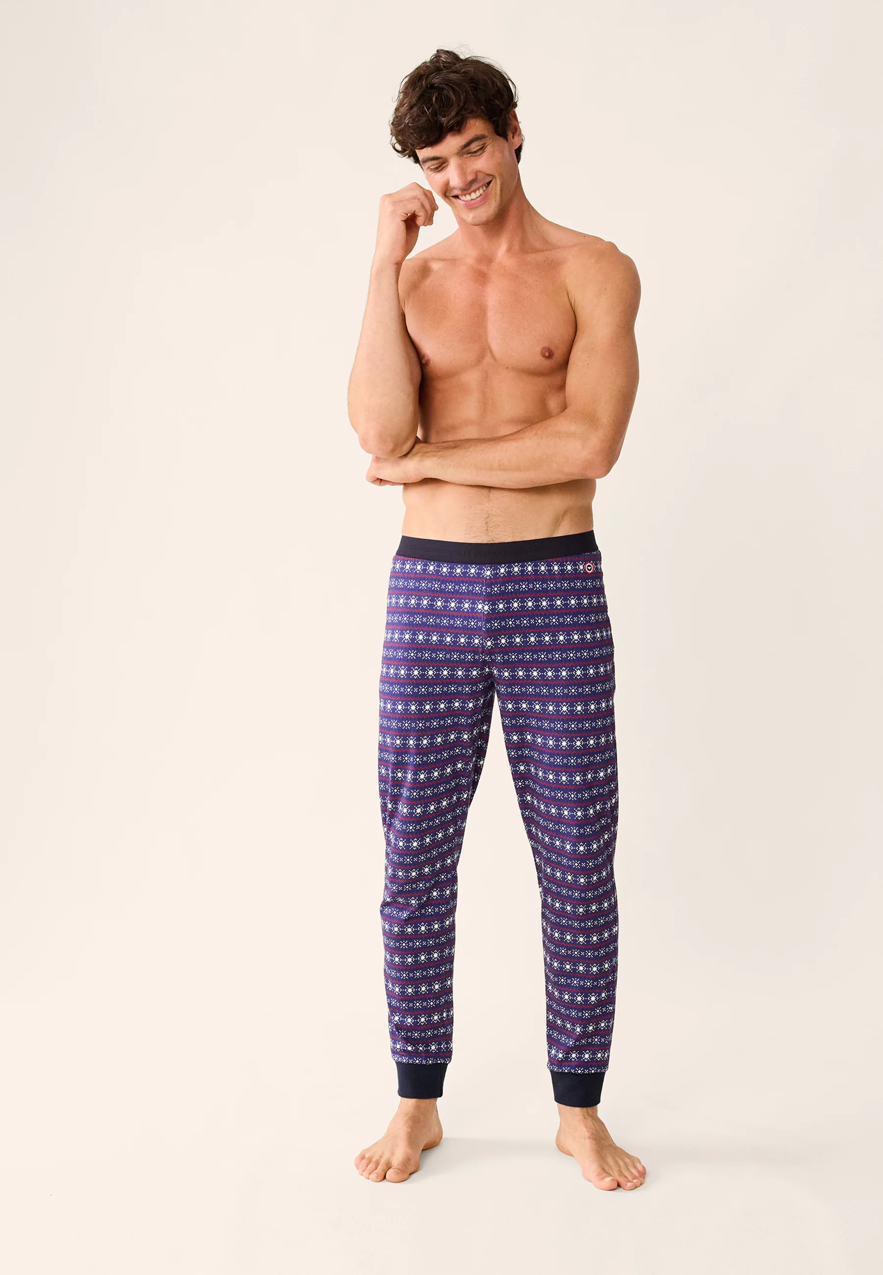 Bas de pyjama en  coton-Manu Flocon